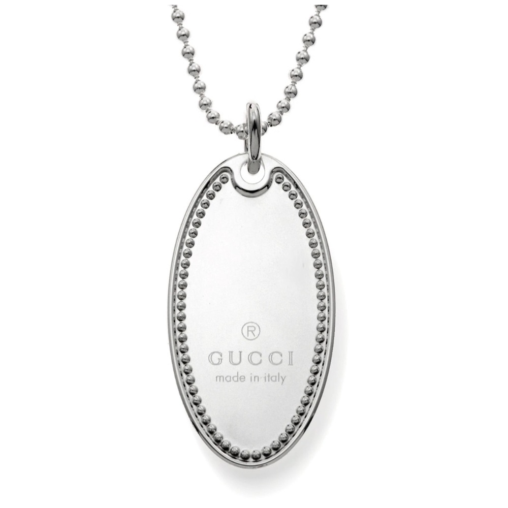 Gucci Oval Silver Necklace